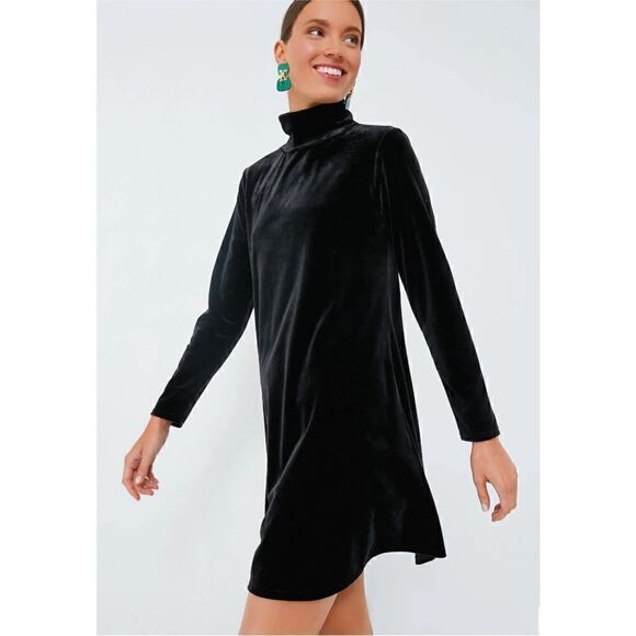 NEW Pomander Place Tuckernuck Black Velvet Mottershead Dress - Picture 6 of 10